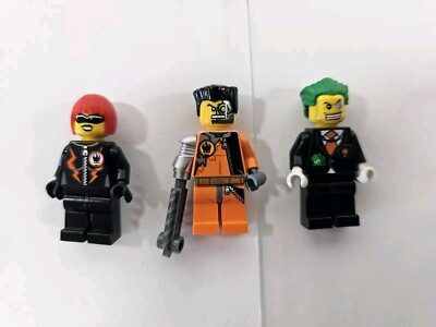 LEGO Agents Lot of 3 Minifigs ~ Dollar Bill ~ Dyna Mite ~ Fire Arm