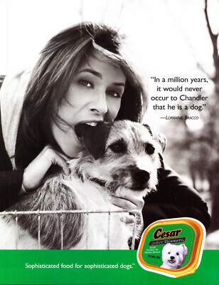 CESAR #34 MAGAZINE promo ad 2002 DOG ~ LORRAINE BRACCO