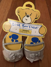 NIP BUILD A BEAR CLEAR SILVER GLITTER SHOES HEELS NEVER USED