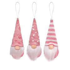 FZBNSRKO Christmas Faceless Gnome Santa Ornaments Set of 3 Xmas Tree Hanging ...