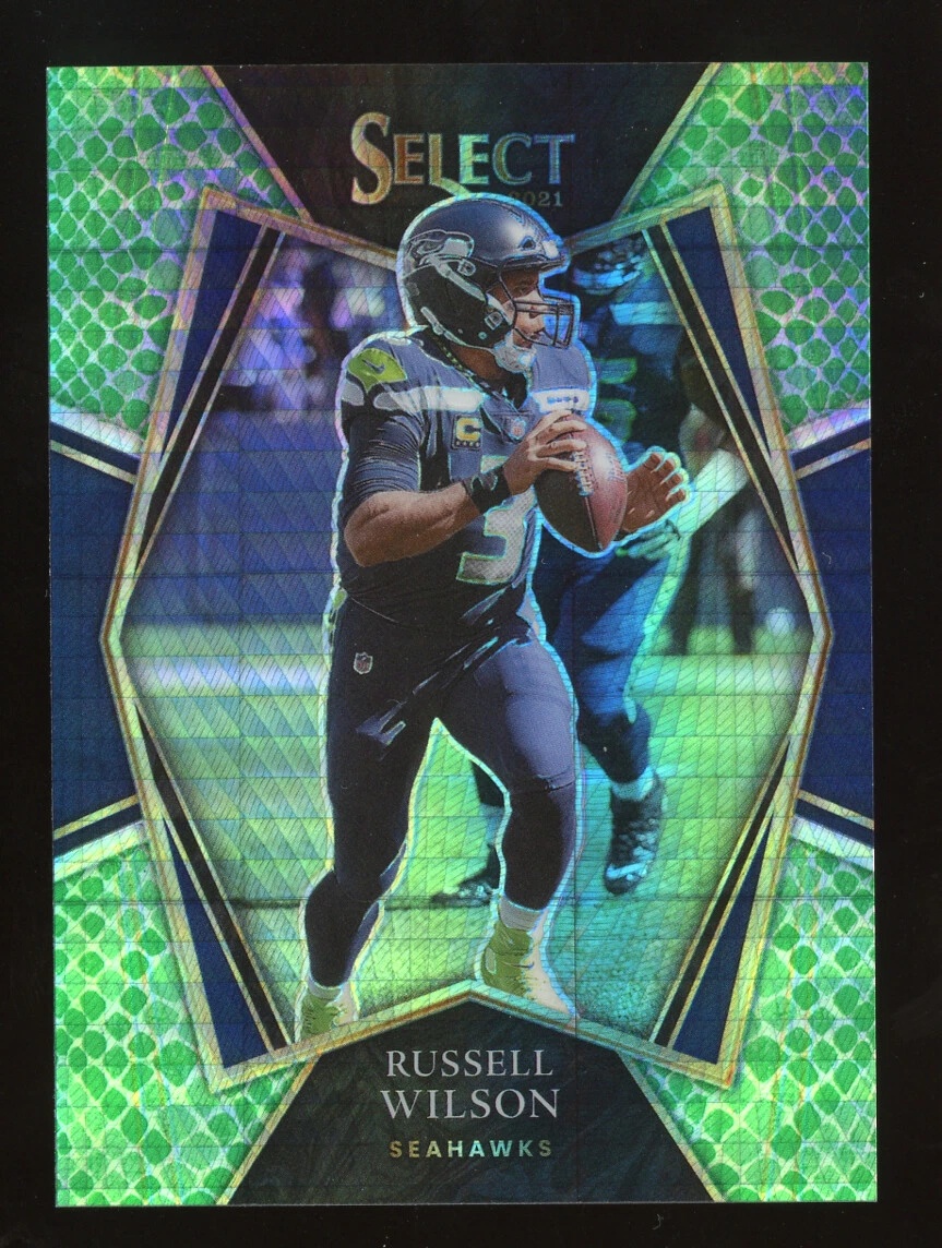 2021 Panini Select Dragon Scale Prizm #130 Premier Level Russell Wilson /89