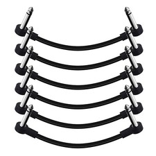 SONICAKE 6 Inch Patch Cable for Guitar Effect Pedal Cables Black 6 Pack 