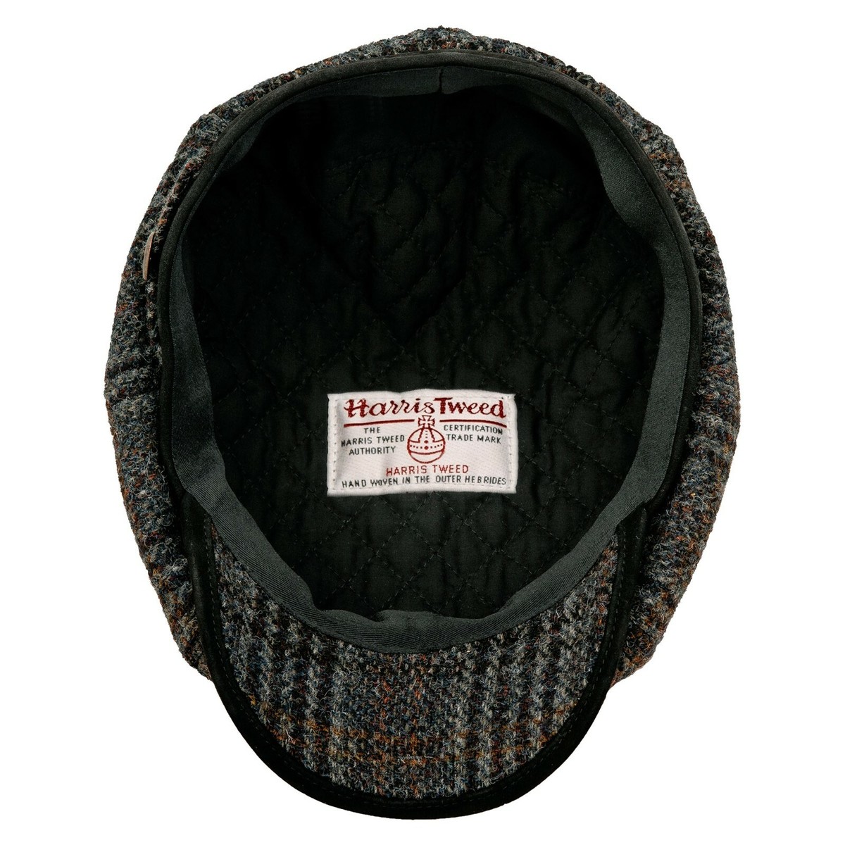 Sterkowski MALONE Harris Tweed Flat Cap Gatsby 8 Panel Wool Biker