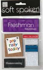 MAMBI Soft Spoken 3D stickers High School FRESHMAN Theme 93049 Fast FREE Ship!