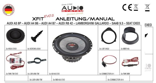 Audio System Xfit Audi A4 B7 Evo2 Speakers 16.5 Cm Set Audi A4 B7 2004 - Picture 2 of 2