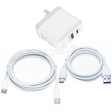 3in1 2-Port PD3.0  QC3.0 Power Adapter Charger Type C Cable Cord for LG G6 H872