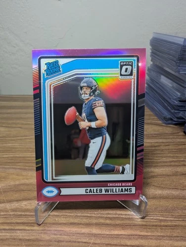 2024 Panini Donruss - Rated Rookie Caleb Williams #327 Optic Preview Pink Prizm