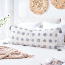 PANOD Decorative Long Lumbar Pillow Cover 14x36 Boho,Super Soft Chenille Extra L