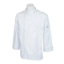 Mercer Culinary M62010WH6X Renaissance Men's White Long Sleeve Chef Jacket - 6XL
