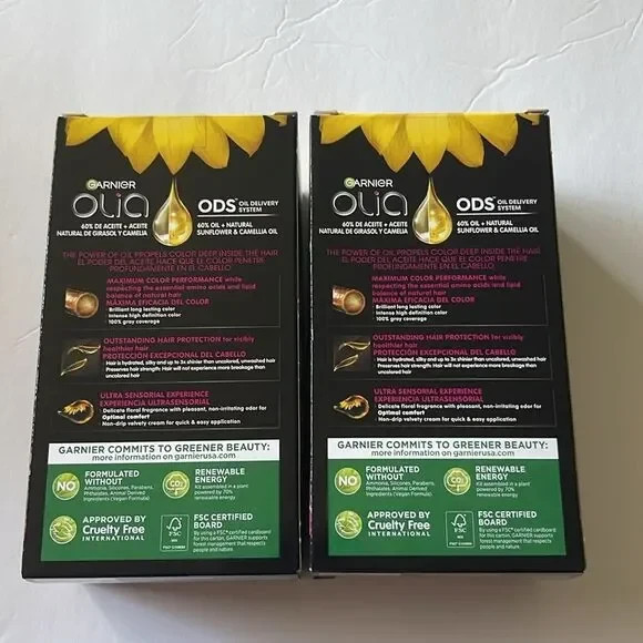 New! Garnier Olia 10.11 Lightest Silver Blonde Hair Color No Ammonia (3 Pack)