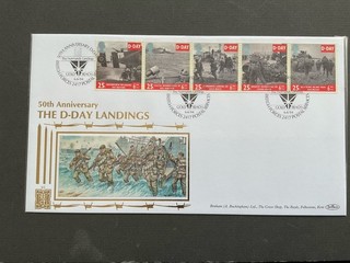 D DAY LANDING 1994 50 aniversario Benham 22ct Gold Edition FDC edición limitada 53/500