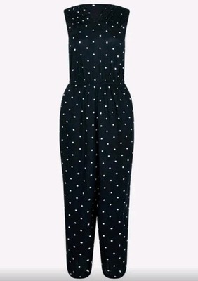 Monsoon Accessoire Strand schwarz gepunktet Neckholder Overall UK 16 neu mit Etikett