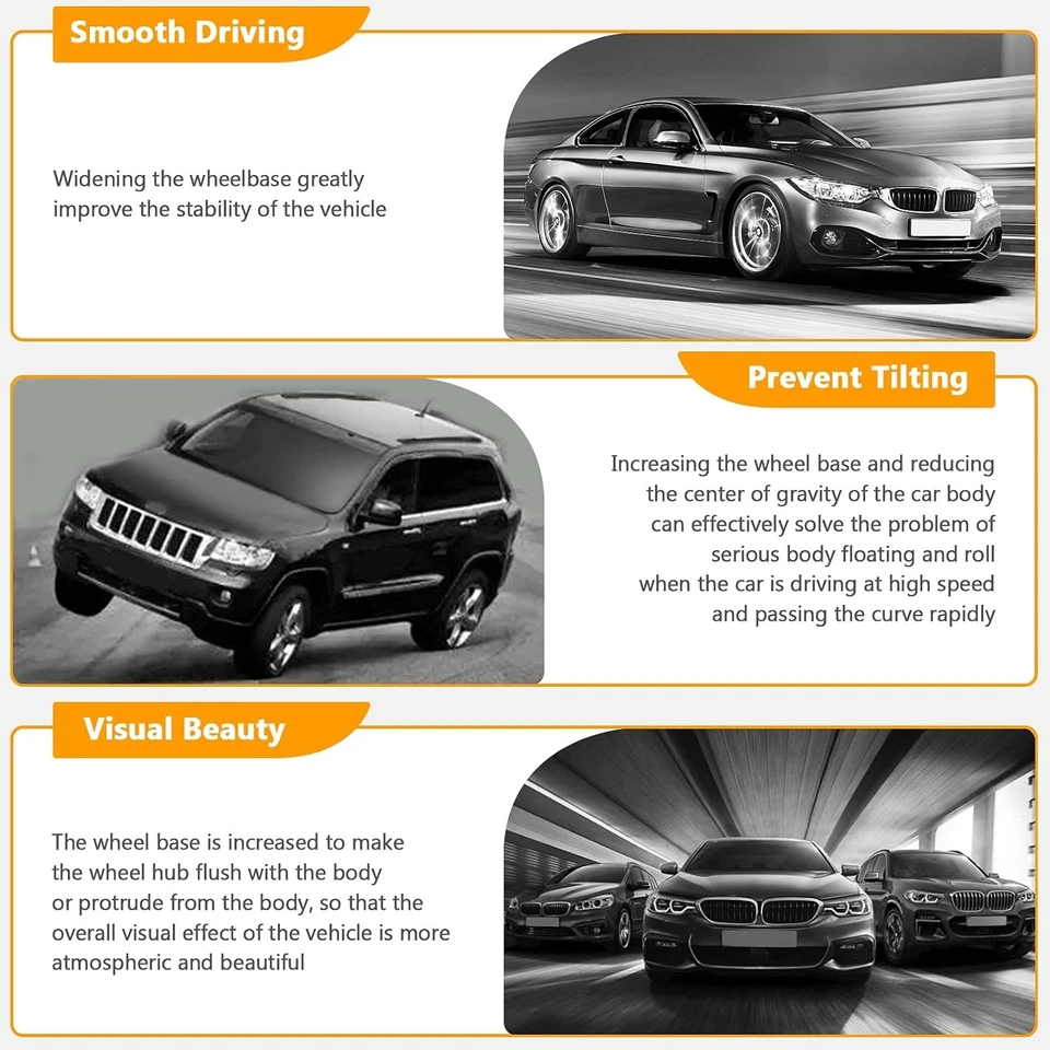 OCPTY 8x6.5 Wheel Spacers 2 inch for Dodge B3500 with 9/16" Lug Nuts...  - Image 3 of 4