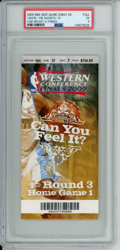 2009 Kobe Bryant GM3 41PT WC Finals Final Ticket LA Lakers Nuggets Denver PSA 5 - 第 1/5 張圖片