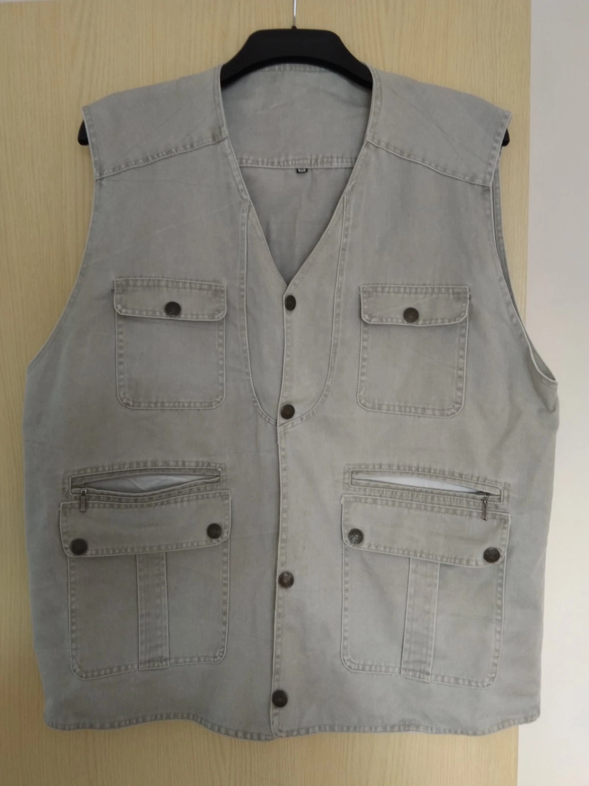 Men’s Multi‑Pocket Utility Vest Lightweight Outdoor Fishing Hiking 4XL plus size