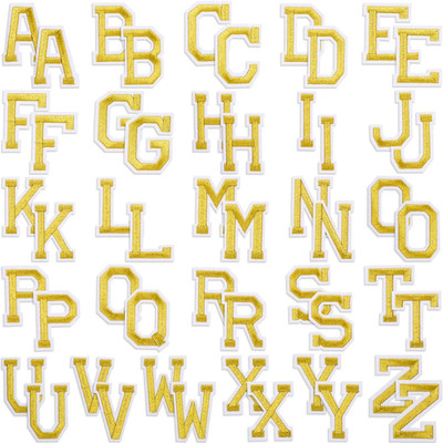 52 Pcs Iron on Letters, Letter Patches with Ironed Adhesive, A-Z Embroidered Dec