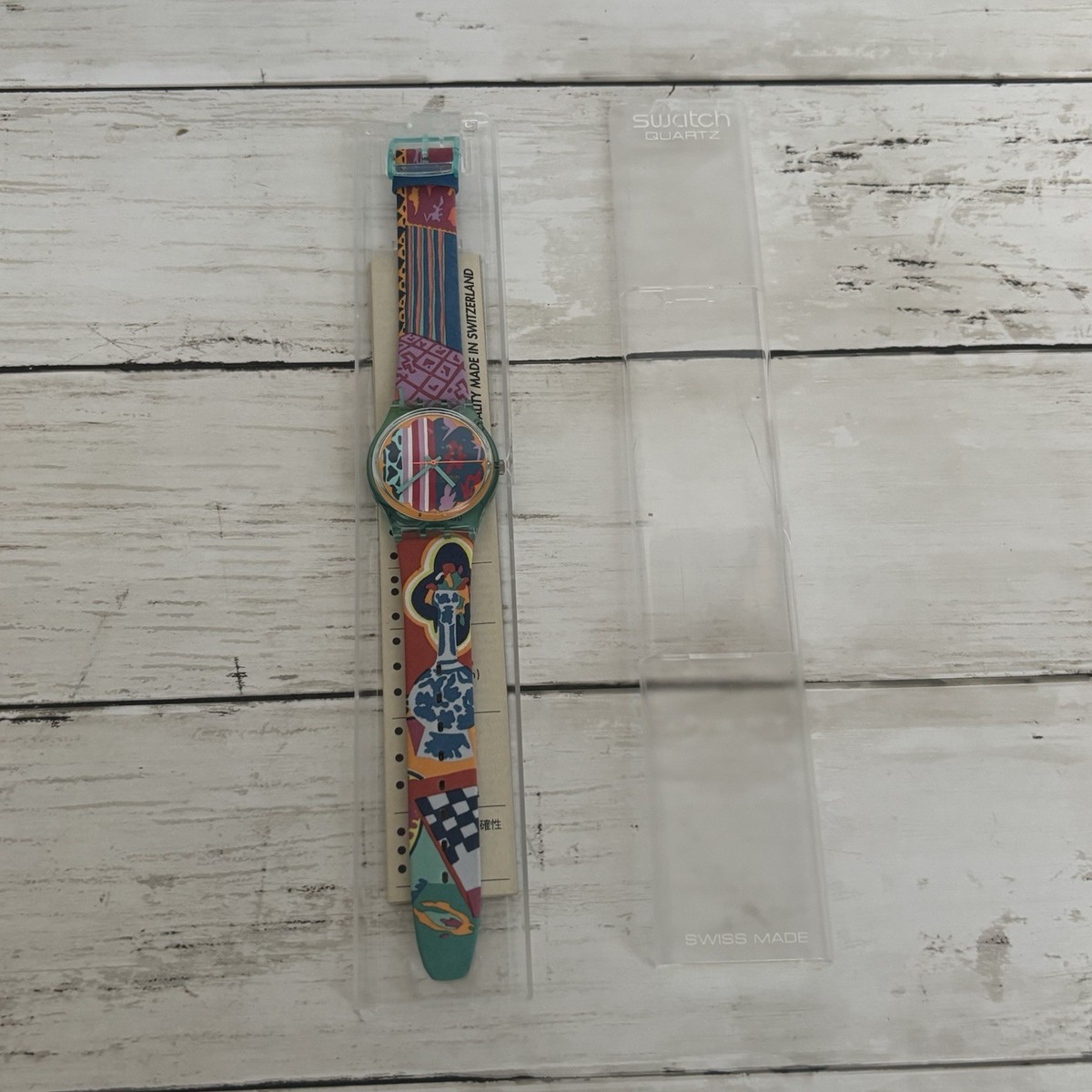 Vintage Swatch Watch Artistic Abstract Geometric Pop Art 80s 90s 