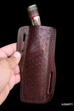 Handmade LEATHER SHEATH FOR FIXED BLADE KNIFE FOR FOLDING POCKET KNIVES