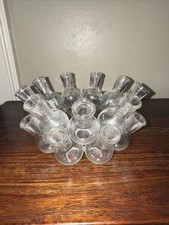 Vintage MCM Round 18 Cluster Glass Bud Vase / Plant Propagation Station Center