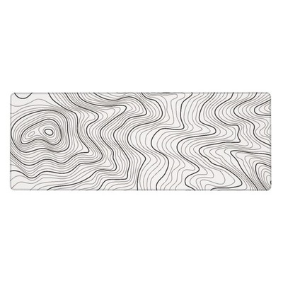 Topographic Map XL Large Gaming Mouse Pad, Long Extended Full Mouse Mat for Top