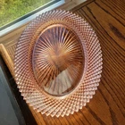 VTG Anchor Hocking Miss America Pink Depression Glass Serving Platter 12"-187A