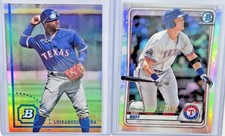 Chrome 2021 Texas Rangers Luisangel Acuna, Sam Huff Numbered Lot MINT