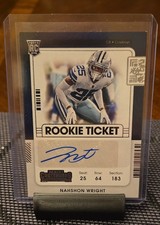 2021 Panini Contenders - Rookie Ticket Nahshon Wright #269 (AU, RC)