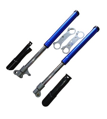 Up Side Down Gabel Set 530mm blau für Dirt Bike Mini Pocket Cross Mini Bike HMP