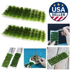 80 Pcs Dark Green Static Grass Tufts for Realistic Model Diagrams Terrain