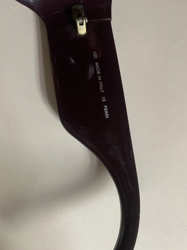 ÓCULOS DE SOL VINTAGE FENDI SL7653 RARO ENVOLTÓRIO ROXO, feito na Itália - Imagem 4 de 4