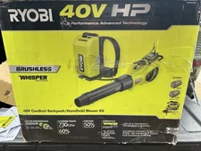 40V Brushless 190 MPH 730 CFM Blower Backpack Battery (2) 6Ah Batteries Charger 