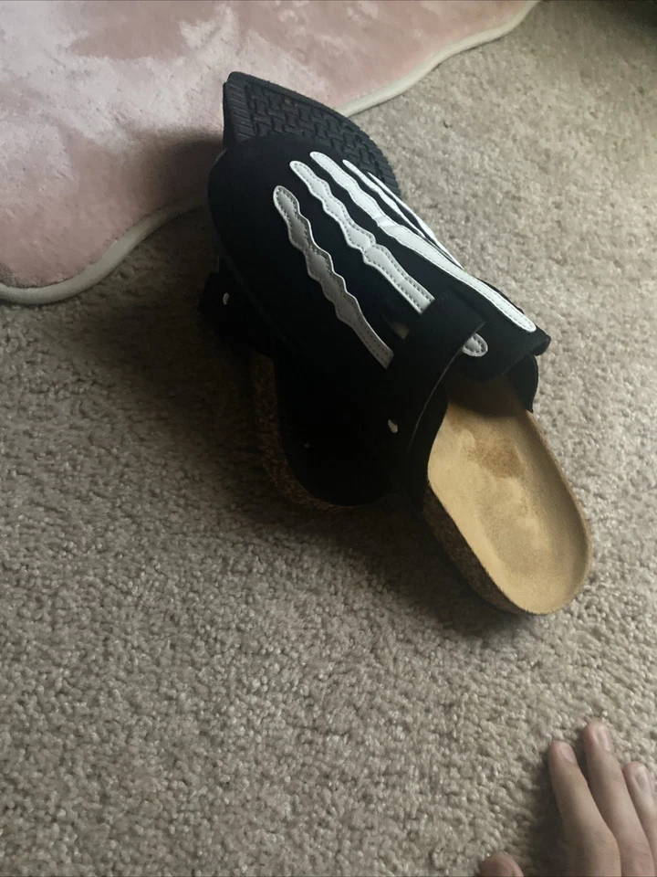 Auténticos zuecos/toboganes de hueso estilo Birkenstoc talla 12 Foto 4 de 4