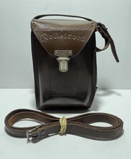 Vintage Rollei Rolleicord Leather Camera Case w/ Strap for TLR Cameras GERMANY