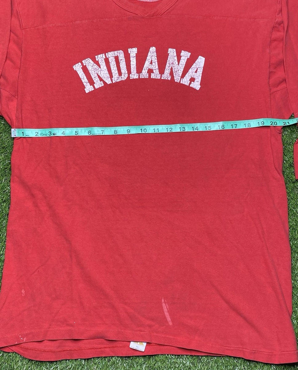 Vintage 70s Russell Indiana Hoosiers Football Tee Shirt 3/4 Sleeve