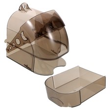 Bird Cage Bath With Drawer - Plastic Transparent Parrot Shower Basin Bathtub