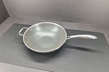 HARDLY USED Hexclad Hybrid Cookware Stainless Steel Nonstick 12" Wok NO LID