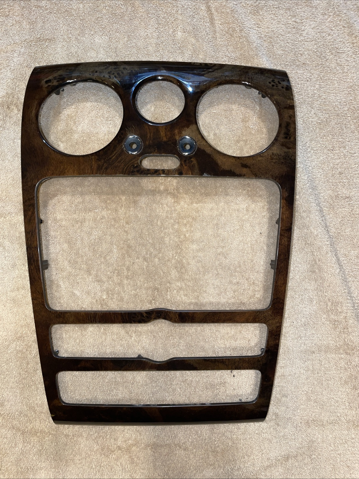 Bentley Wood Grain Center Dash Panel Vents & Radio 3W0857244 Ready To Install
