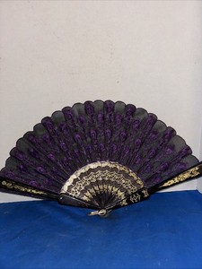 Beautiful Battenburg Lace Folding Fans Large & Small Victorian,Vintage, Costume