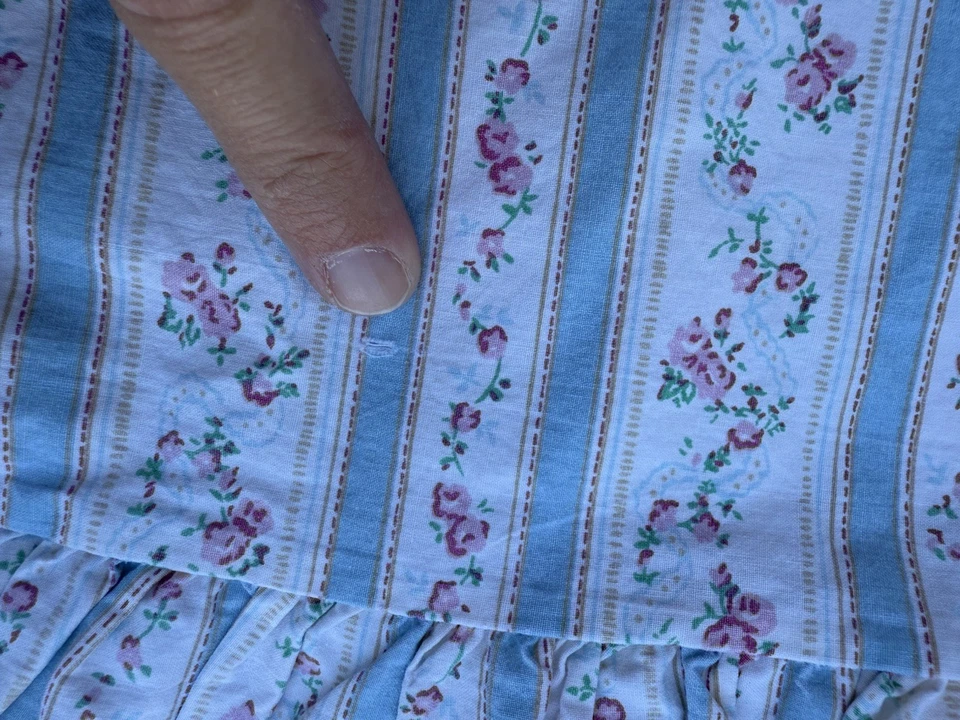 Funda de Almohada Ralph Lauren Años 80 King ROSALIE Volantes Floral Rayas EE. UU. Foto 4 de 4