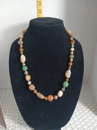 Natural Semi Precious Stones Necklace Different Shapes, Color /Sizes Beautiful