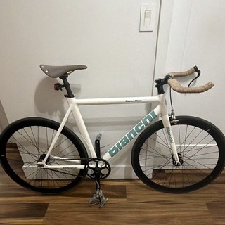 Bianchi Super Pista Track Bike 55cm 700C 1 Speed Drop Bar White/Green
