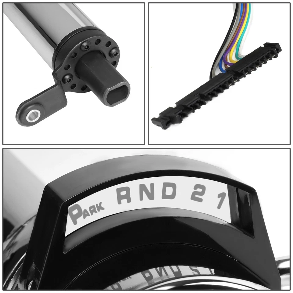 Columna de dirección automática de cambio de inclinación Hot Rod pulido cromado 32" para GM 55-59 Foto 3 de 4