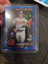 2024 Topps Chrome Update Heston Kjerstad RC Blue Ray Wave Refractor 33/ 150
