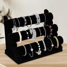 Jewelry Display Organizer Velvet Stand Detachable Holder Portable Storage Rack