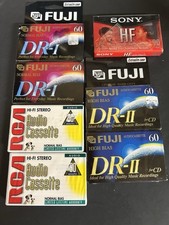 7 Blank Audio Cassette Tapes Fuji 60 Minutes Sony  RCA 90 Minutes Sealed