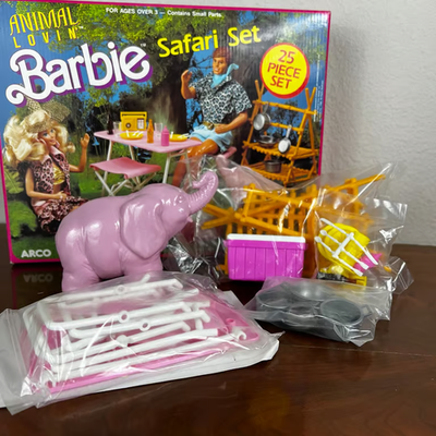専用です☆当時物USAヴィンテージカード ベビー③⑩＆フラワー①＆アニマル⑧⑨ Barbie Animal Lovin' Safari Set 25 Piece Set Mattel 1988 #7312 NIB