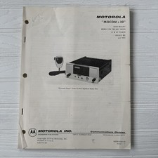 Motorola MOCOM 30 Dash-Mount Mobile FM Radio Manual 450-470 MC