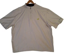 Masters Collection 1/4 Zip Pullover Jacket Men's XXL Tan Short Sleeve Windshirt