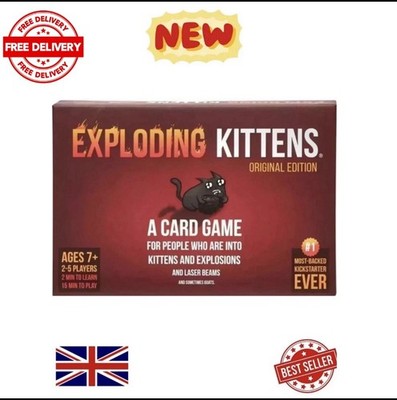 Neu Exploding Kittens Kartenspiel Original Spaß Familienfeier Erwachsene & Kinder