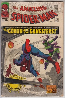 AMAZING SPIDERMAN # 23  VG 4.0  GREEN GOBLIN COVER & STORY  CENTS  1965